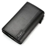Baellerry Men PU Leather Clutch Business Casual  Lychee Pattern Zipper Wallet