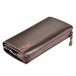 Baellerry Men PU Leather Clutch Business Casual  Lychee Pattern Zipper Wallet - Image 4