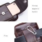 BULL CAPTAIN Leather Multifunctional Waist Bag For Men - Image 4