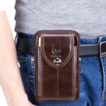 BULL CAPTAIN Leather Multifunctional Waist Bag For Men - Image 7