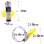 50 PCS Plastic Handle Stainless Steel Throat Clamp Buckle Water Pipe Clamp - Image 3