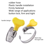 50 PCS Plastic Handle Stainless Steel Throat Clamp Buckle Water Pipe Clamp - Image 4