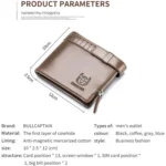 BULL CAPTAIN Anti-theft Brush Leather Wallet For Men - Image 2