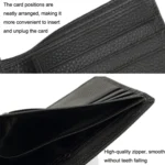 RFID Anti-theft First Layer Cowhide Coin Purse Men Wallet - Image 4
