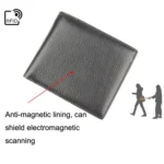 RFID Anti-theft First Layer Cowhide Coin Purse Men Wallet - Image 5