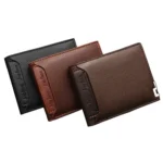 MenBense Short Fashion Leisure Iron Side Pumping Card Clip Wallet - Image 2