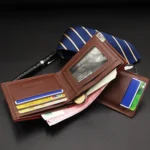 MenBense Short Fashion Leisure Iron Side Pumping Card Clip Wallet - Image 6