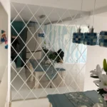 Rhombus Stitching Background Acrylic Mirror Decorative Stickers - Image 6