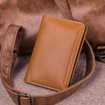 Men Wallet Cowhide Passport Bag Ticket Holder Multifunctional Card Holder - Image 5