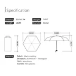 OLYCAT Portable Black Glue Sunshade Sunscreen Ultraviolet Umbrellas - Image 3