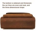 Vintage Crazy Horse Leather Men Shoulder Bag Messenger Bag - Image 6