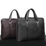 Men Business Cowhide Leather Handbag Lawyer Briefcase Messenger Bag Laptop Bag - Image 2