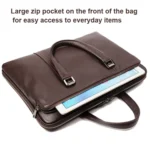 Men Business Cowhide Leather Handbag Lawyer Briefcase Messenger Bag Laptop Bag - Image 4