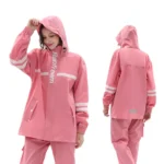 Raninfreem Outdoor Fashion Double Riding Reflection Raincoat Rain Pants Suit - Image 3
