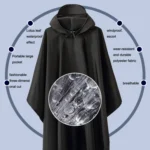 3 In 1 Raincoat Backpack Mountaineering Outdoor Hiking Rain Cape - Image 4