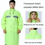 X18 Siamese Raincoat Outdoor Adult Reflective Riding Raincoat - Image 4
