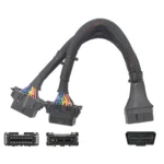 2 In 1 16PIN Car OBD Elbow Extension Cable Converted Cable - Image 2