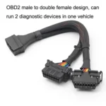 2 In 1 16PIN Car OBD Elbow Extension Cable Converted Cable - Image 4
