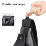 Casual Men Chest Bag First Layer Cowhide Messenger Bag - Image 5