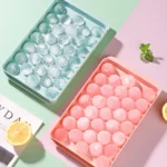 33 Grid Round Ice Hockey Mold With Lid Ice Box Small Marble Ice Tray, Random Color Delivery - Image 2