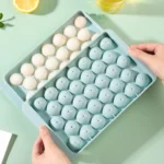 33 Grid Round Ice Hockey Mold With Lid Ice Box Small Marble Ice Tray, Random Color Delivery - Image 6