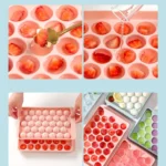 33 Grid Round Ice Hockey Mold With Lid Ice Box Small Marble Ice Tray, Random Color Delivery - Image 7