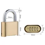 Brass Warehouse Door Logistics 4 Bit Password Lock Bottom Password Wheel Padlock - Image 2