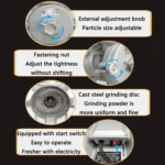 Household Electric Grain Particle Crushing Mill, US Plug, Power: - Image 3