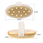 PPR Soft Beaded Boar Bristle Handleless Oval Massage Bath Brush - Image 3
