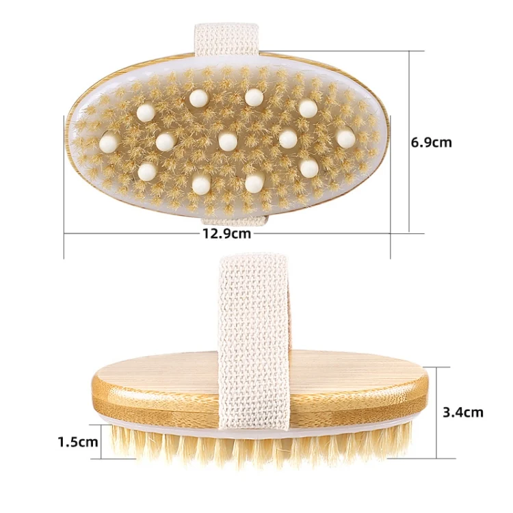 TBD0602251001_B2.webp PPR Soft Beaded Boar Bristle Handleless Oval Massage Bath Brush - Image 3