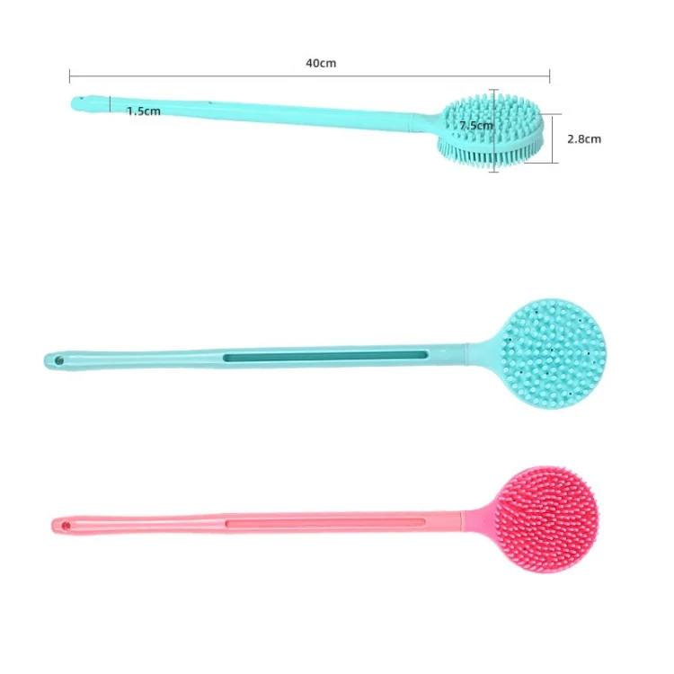 TBD0602251101_B1.webp Silicone Massage Long Handle Double Sided Bath Brush - Image 2