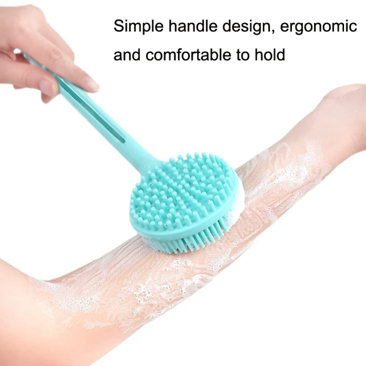 TBD0602251101_B4.webp Silicone Massage Long Handle Double Sided Bath Brush - Image 5