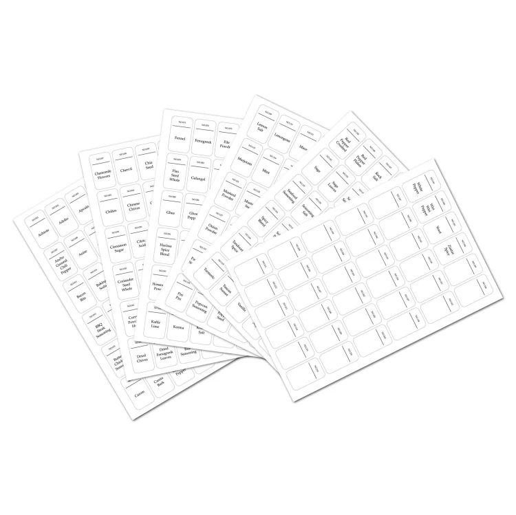 216 PCS Spice Jar Label Stickers Waterproof Oil Proof Kitchen Spice Jar Label