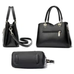 Lattice Texture Large Capacity Handbag - Image 4