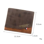 Menbense Hot Stamping Hinge Short Matte Multi-Card Large Capacity Male Wallet - Image 3
