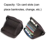 Zip Multi-card Hand-painted Organ Leather Card Holder - Image 5