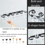 Household Punch-free Red Wine Glass Upside Down Rack, Style: - Image 4