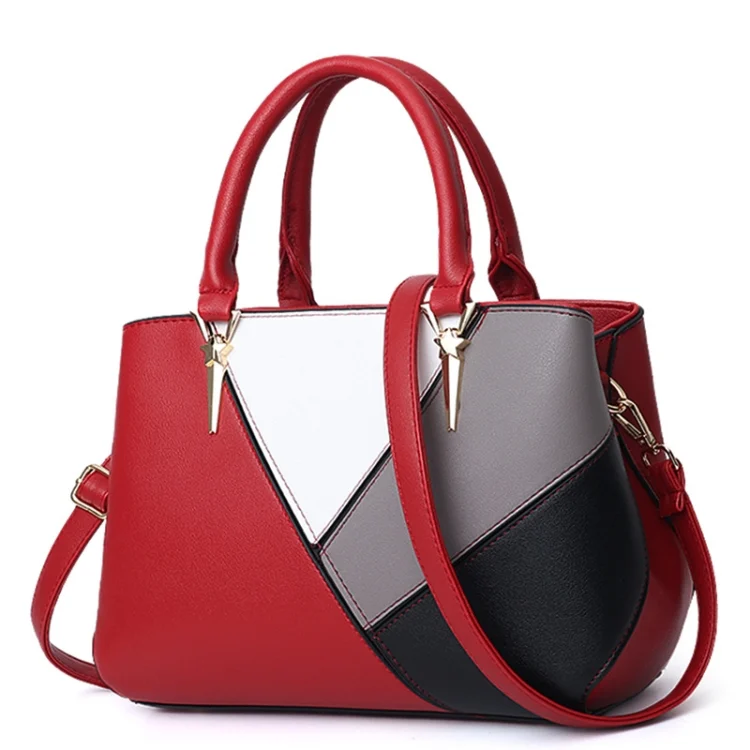 A51 PU Colorblock Ladies Handbag