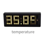 LED Dot Matrix Clock Car Thermometer Battery Voltage Measurement - Image 4