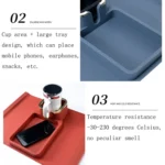 Sofa Armrest Car Seat Armrest Silicone Coaster Heat Insulation Anti-scalding Cup Holder - Image 5