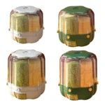 Grain Mixed Food Storage Box Rice Barrel Rotatable Seal Transparent Storage Box, Size: - Image 2
