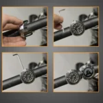 Aluminum Alloy Plating Motorcycle Handlebar Clock - Image 7