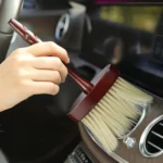 Wood Lengthening Handle Dust Brush Car Vent Internal Decoration Soft Brush - Image 2