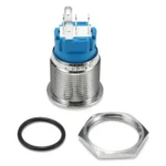 2 PCS 19mm Car Modified Metal Waterproof Button Flat Switch With Light, Color: - Image 5