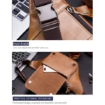 BULL CAPTAIN Cowhide Waist Bag Large Capacity Multifunctional Wallet For Men - Image 5