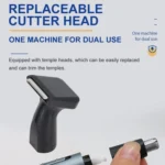 SPORTSMAN Metal Aluminum Tube Body Rechargeable Nose Hair Device, Style: - Image 7