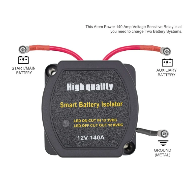 TBD06022744_4.webp 12V 140A Route Yacht Off-Road Car Beach Car Double Battery System Voltage Sensitive Relay - Image 5