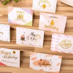 50 PCS Hot Stamping Embossed Birthday Card - Image 2