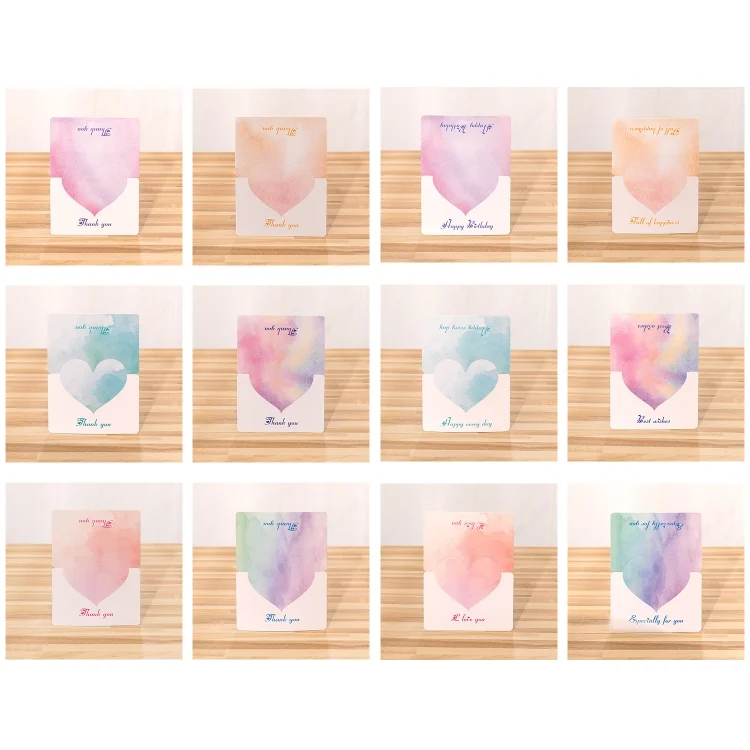 TBD0602276101_B1.webp 100 PCS A368 Heart Shape Thanks Greeting Card - Image 2