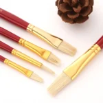 Zhu Ting 10PCS/Set Wooden Handle Bristle Oil Painting Gouache Set - Image 3